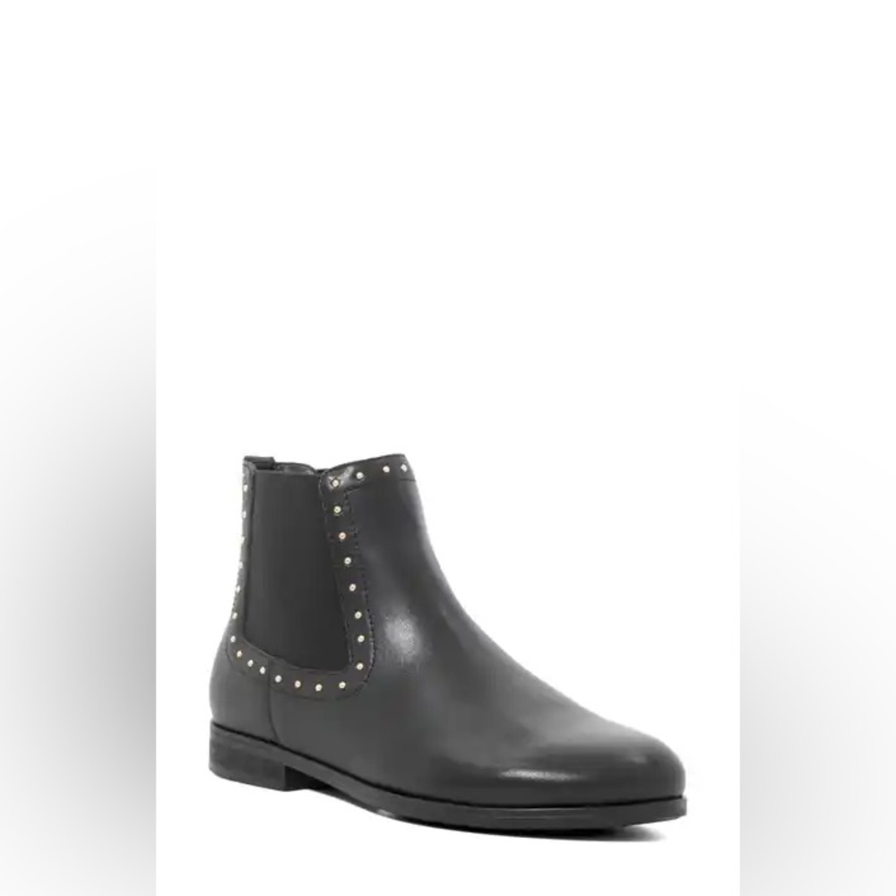 Coach Lory Leather Bootie Womens Size 8 Black Studded Ankle Boots Preloved